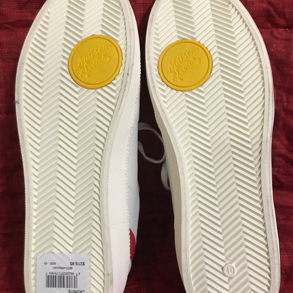 Maison Scotch white and red Laurite sneakers BNWT - Picture 5 of 5